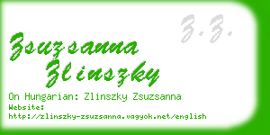 zsuzsanna zlinszky business card